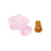 Crofta 10pcs Pink Mini Glass Bottle Vials Bottle Pendant with Cork Stopper -Star