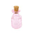 Crofta 10pcs Pink Mini Glass Bottle Vials Bottle Pendant with Cork Stopper - Square