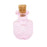 Crofta 10pcs Pink Mini Glass Bottle Vials Bottle Pendant with Cork Stopper - Square