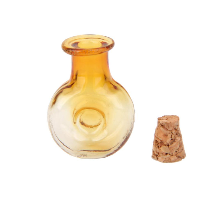 Crofta 10 Glass Cork Bottles Round XO Shape Vial Wishing Bottle DIY Pendants Coffee