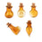 Crofta 10 Glass Cork Bottles Round XO Shape Vial Wishing Bottle DIY Pendants Coffee