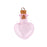 Crofta 10pcs Pink Glass Cork Bottles Vial Wishing Bottle DIY Pendant Craft - Heart