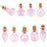 Crofta 10pcs Pink Glass Cork Bottles Vial Wishing Bottle DIY Pendant Craft - Heart