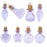 Crofta 10 Glass Cork Bottles Five Star Vial Wishing Bottle DIY Pendant Loop Purple