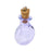 Crofta 10 Glass Cork Bottles Flat Round Vial Wishing Bottle DIY Pendant Loop Purple