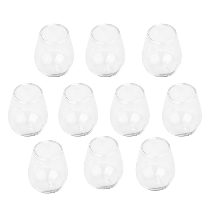 Crofta 10 Mini Oval Glass Bottle Dome Cover Necklace Pendants Craft Jewelry Making