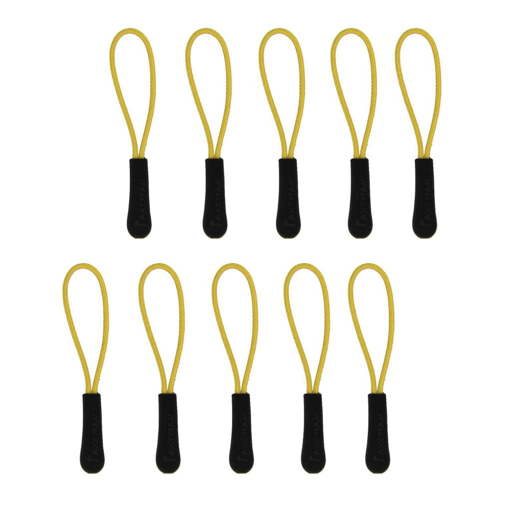 Crofta 10Pcs Zipper Pull Cord Zip Puller Zip Fastener Zip Slider Replacement Yellow