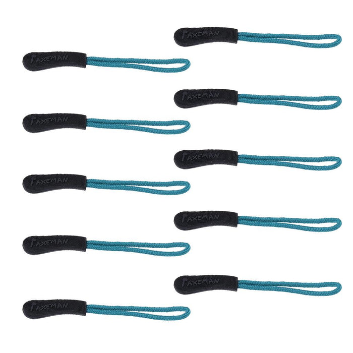 Crofta 10Pcs Zipper Pull Cord Zip Puller Zip Fastener Slider Replacement Sea Blue