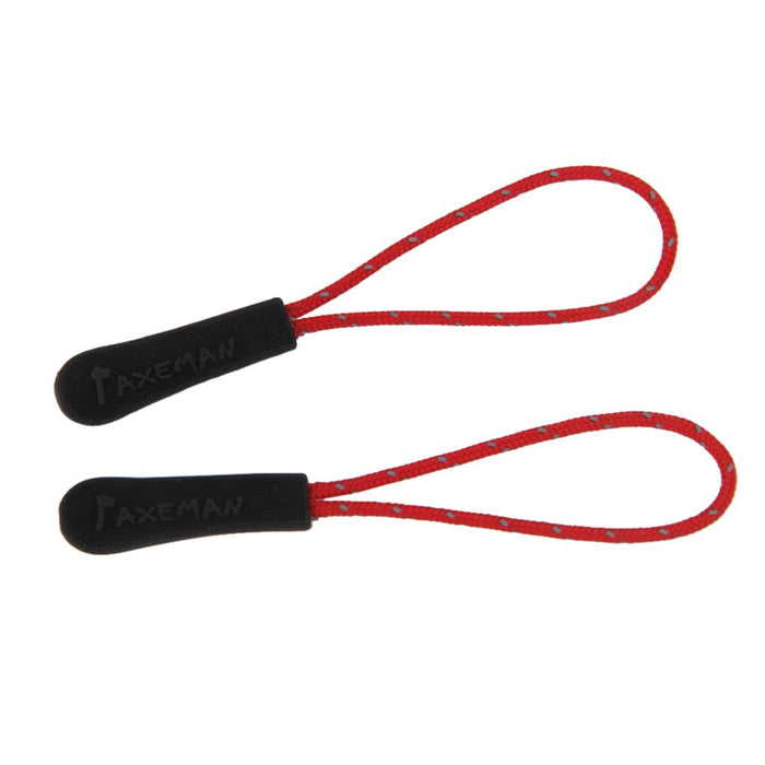 Crofta 10Pcs Reflective Zipper Pull Cord Zip Puller Zip Fastener Zip Slider Red