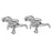 Crofta 1Pair Men's Silver Tyrannosaurs rex Shape Cufflinks Shirt Cuff Links Wedding