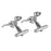 Crofta 1Pair Men's Silver Tyrannosaurs rex Shape Cufflinks Shirt Cuff Links Wedding