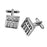 Crofta 1 Pair Men's Silver Abacus Shape Cufflinks Shirt Cuff Links Wedding Gift