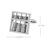 Crofta 1 Pair Men's Silver Abacus Shape Cufflinks Shirt Cuff Links Wedding Gift