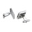 Crofta 1 Pair Men's Silver Abacus Shape Cufflinks Shirt Cuff Links Wedding Gift