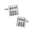 Crofta 1 Pair Men's Silver Abacus Shape Cufflinks Shirt Cuff Links Wedding Gift