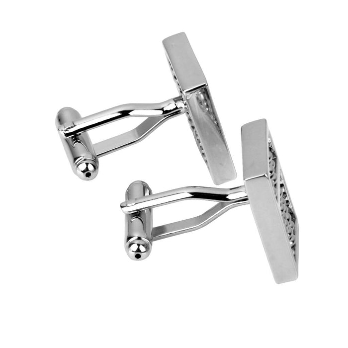 Crofta 1 Pair Men's Silver Abacus Shape Cufflinks Shirt Cuff Links Wedding Gift