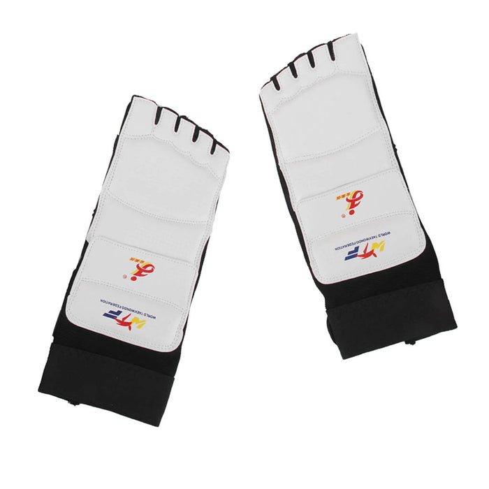 1 Pair PU Leather Taekwondo Foot Protector MMA Karate Foot Pads - XXL