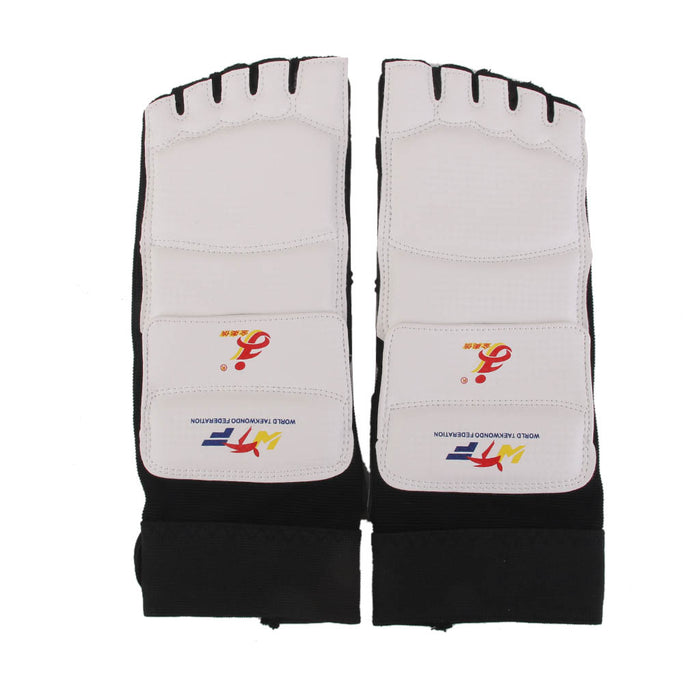 1 Pair PU Leather Taekwondo Foot Protector MMA Karate Foot Pads - XXL