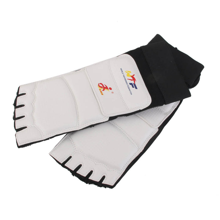 1 Pair PU Leather Taekwondo Foot Protector MMA Karate Foot Pads - XXL