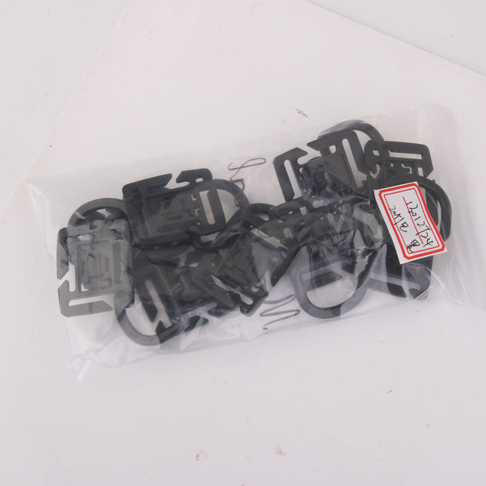 Crofta 10pcs 360 Rotating D-Ring Buckle MOLLE Webbing Carabiners - Black