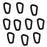 Crofta 10pcs Outdoor Camping Carabiner Snap Hook Water Bottle Keyring Molle Buckle