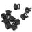 Crofta 10pcs Black Plastic Camping Awning Tent C Clips for 10mm-13mm Poles