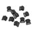 Crofta 10pcs Black Plastic Camping Awning Tent C Clips for 10mm-13mm Poles