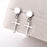 Crofta 1Pair 316L stainless Steel Cross Dangle Pendant Earring Ear Studs - Silver