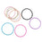 Crofta 10pcs Elastic Silicone Women Girl's Hair Rope Bracelet Bangles -Mixed Colors