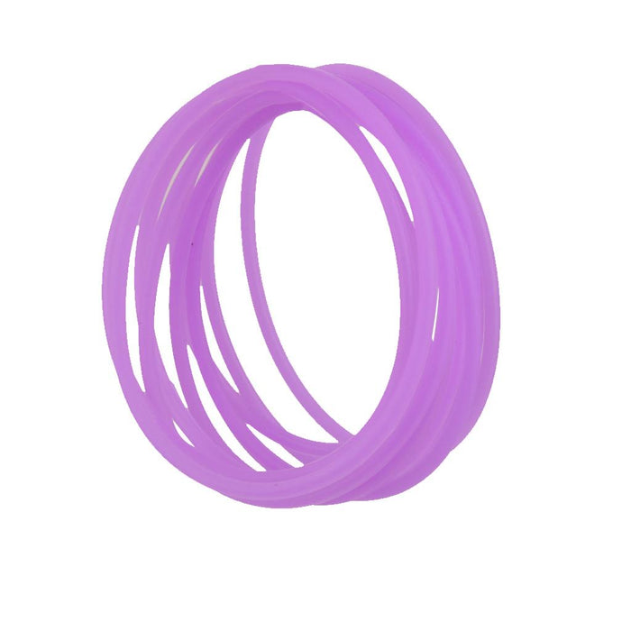 Crofta 10pcs Elastic Silicone Women Girl's Hair Rope Bracelet Bangles - Purple