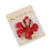 Crofta Women's Rhinestone Alloy Red Flower Brooch Pin  Scarf Clip Jewelry