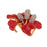 Crofta Women's Rhinestone Alloy Red Flower Brooch Pin  Scarf Clip Jewelry