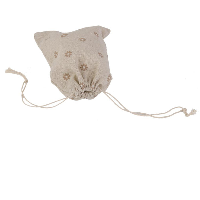 Crofta 10 Linen Jute Sack Jewelry Drawstring Gift Bags Wedding Favor - Coffee Daisy