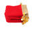 Crofta 10x Velvet Jewelry Drawstring Pouch Red Gift Bag Wedding Favor Gold Satin