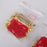 Crofta 10x Velvet Jewelry Drawstring Pouch Red Gift Bag Wedding Favor Gold Satin