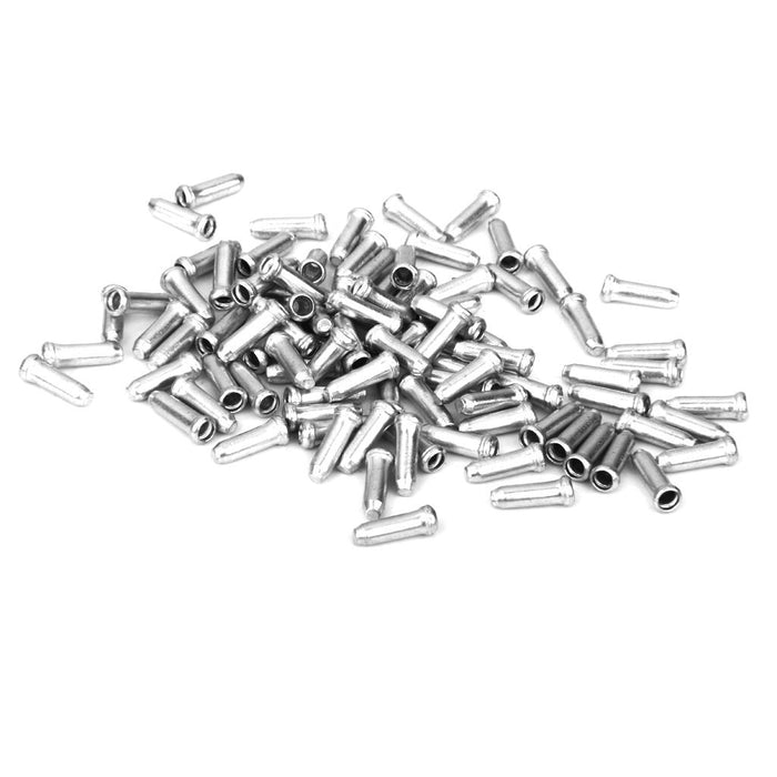 Crofta 100pcs Bicycle Bike Shifter Brake Cable Tips Caps End Crimp Silver