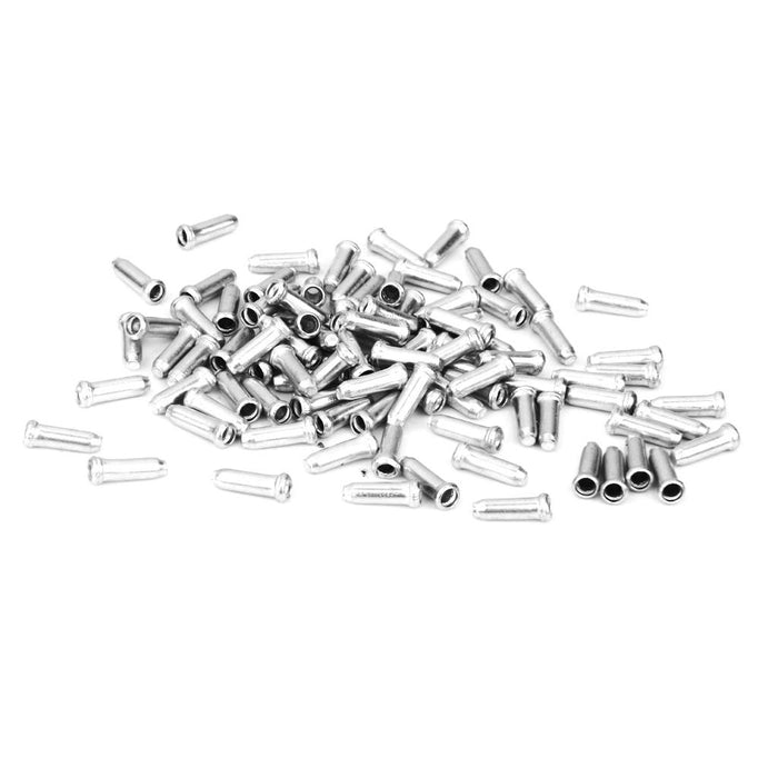 Crofta 100pcs Bicycle Bike Shifter Brake Cable Tips Caps End Crimp Silver