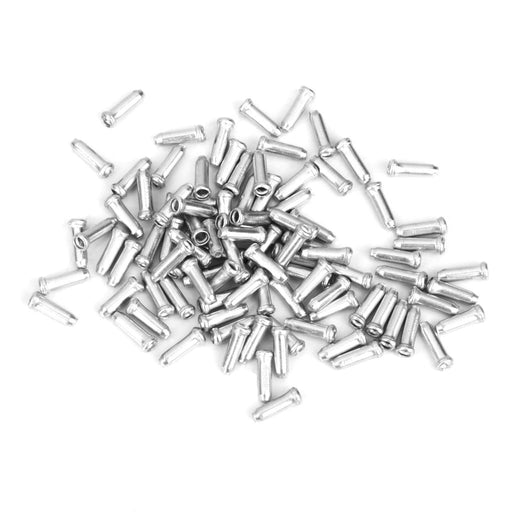 Crofta 100pcs Bicycle Bike Shifter Brake Cable Tips Caps End Crimp Silver