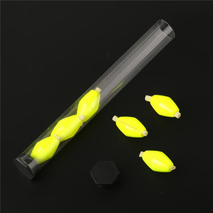 Crofta 6Pcs Tube Float Foam Strike Indicator For Fly Fishing Yellow Plastic Tube