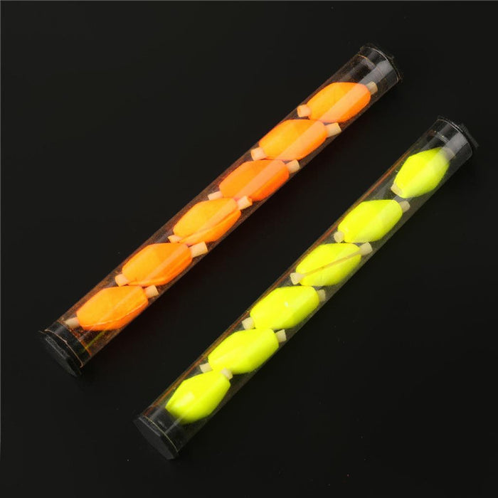 Crofta 6Pcs Tube Float Foam Strike Indicator For Fly Fishing Yellow Plastic Tube