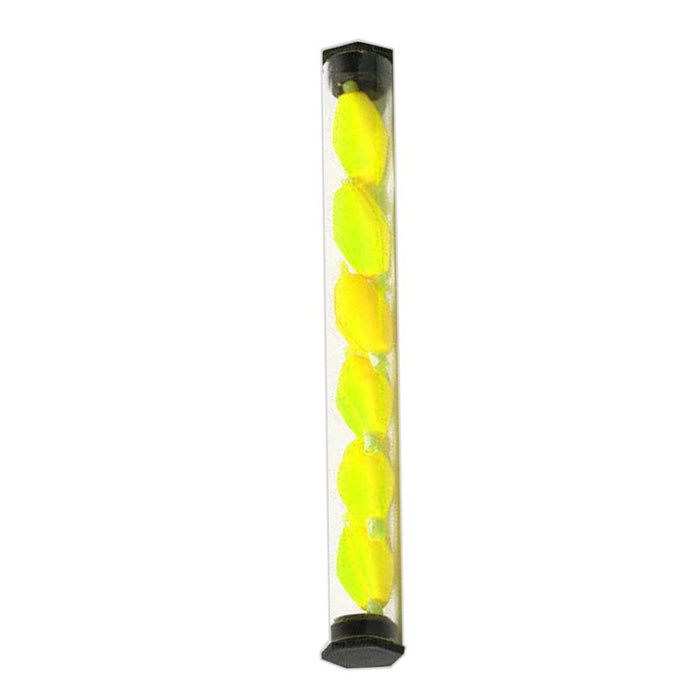 Crofta 6Pcs Tube Float Foam Strike Indicator For Fly Fishing Yellow Plastic Tube