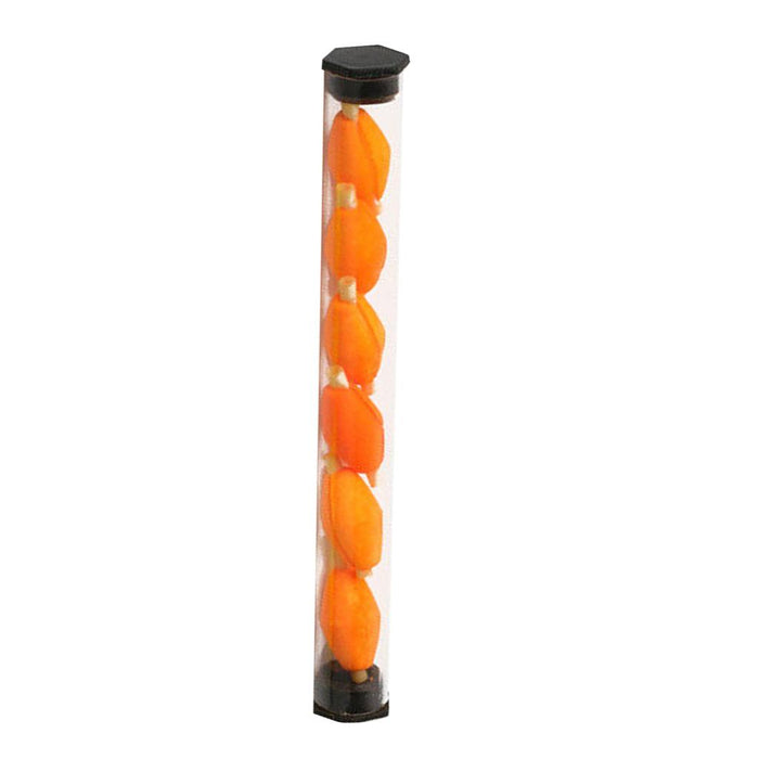 Crofta 6Pcs Tube Float Foam Strike Indicator For Fly Fishing Orange Plastic Tube