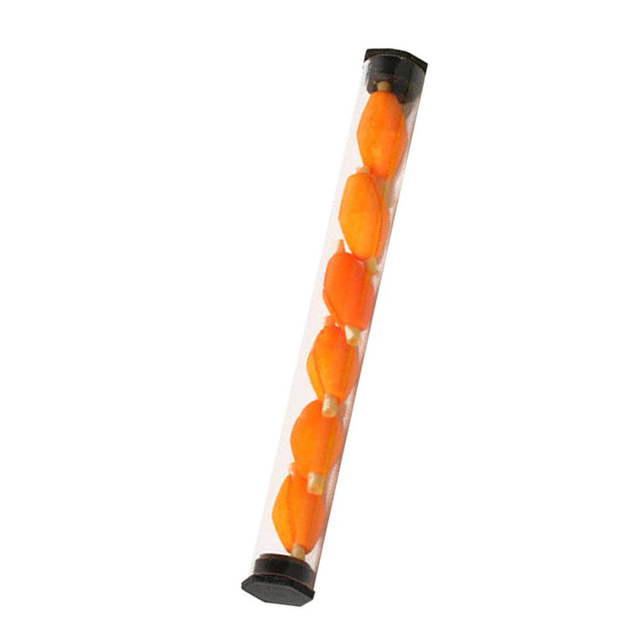 Crofta 6Pcs Tube Float Foam Strike Indicator For Fly Fishing Orange Plastic Tube