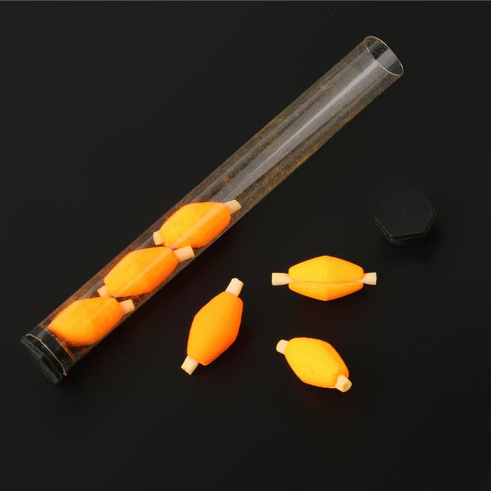 Crofta 6Pcs Tube Float Foam Strike Indicator For Fly Fishing Orange Plastic Tube