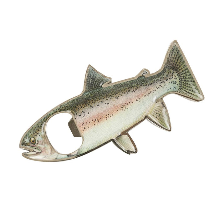 Crofta Rainbow Stainless Steel Trout Fish Bottle Opener Fridge Magnetic Magnet