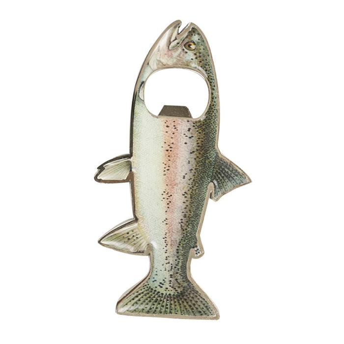 Crofta Rainbow Stainless Steel Trout Fish Bottle Opener Fridge Magnetic Magnet