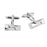 Crofta 1 Pair Mens Groom Shirt Twist Cufflinks Cuff Links Wedding Jewelry Silver