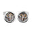 Crofta 1 Pair Mens Shirt Cufflinks Round Watch Movement Cuff Links - Silver