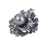 Crofta Women Brooches Rhinestone Flower Plated Scarf Buckle Ring Clip Jewelry Black