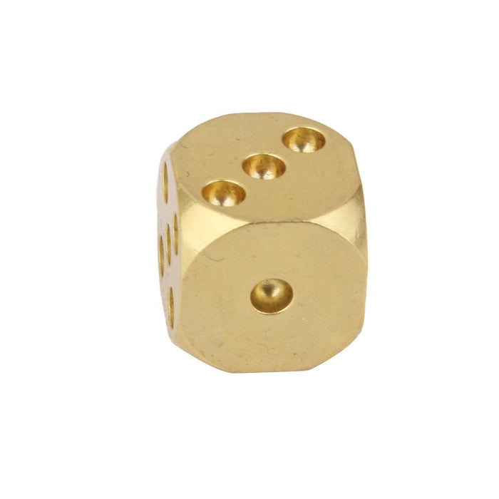 Crofta 13mm Solid Brass Dice 6-Side Spot with Round Corner